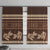 Brown Samoa Siapo Teuila Flowers Window Curtain