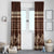 Brown Samoa Siapo Teuila Flowers Window Curtain