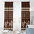 Brown Samoa Siapo Teuila Flowers Window Curtain