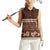 Brown Samoa Siapo Teuila Flowers Women Sleeveless Polo Shirt