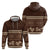 Brown Samoa Siapo Teuila Flowers Zip Hoodie