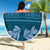 Dark Cyan Samoa Siapo Teuila Flowers Beach Blanket