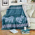 Dark Cyan Samoa Siapo Teuila Flowers Blanket