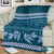 Dark Cyan Samoa Siapo Teuila Flowers Blanket