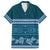 Dark Cyan Samoa Siapo Teuila Flowers Hawaiian Shirt