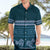 Dark Cyan Samoa Siapo Teuila Flowers Hawaiian Shirt