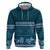 Dark Cyan Samoa Siapo Teuila Flowers Hoodie