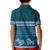 Dark Cyan Samoa Siapo Teuila Flowers Kid Polo Shirt