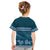 Dark Cyan Samoa Siapo Teuila Flowers Kid T Shirt