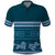 Dark Cyan Samoa Siapo Teuila Flowers Polo Shirt