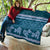 Dark Cyan Samoa Siapo Teuila Flowers Quilt