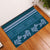 Dark Cyan Samoa Siapo Teuila Flowers Rubber Doormat