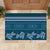 Dark Cyan Samoa Siapo Teuila Flowers Rubber Doormat