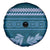 Dark Cyan Samoa Siapo Teuila Flowers Spare Tire Cover