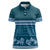 Dark Cyan Samoa Siapo Teuila Flowers Women Polo Shirt