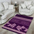 Purple Samoa Siapo Teuila Flowers Area Rug