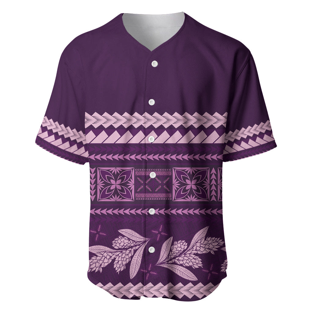 Purple Samoa Siapo Teuila Flowers Baseball Jersey