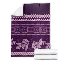 Purple Samoa Siapo Teuila Flowers Blanket