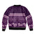 Purple Samoa Siapo Teuila Flowers Bomber Jacket