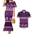 Purple Samoa Siapo Teuila Flowers Couples Matching Mermaid Dress and Hawaiian Shirt