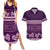 Purple Samoa Siapo Teuila Flowers Couples Matching Summer Maxi Dress and Hawaiian Shirt