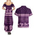 Purple Samoa Siapo Teuila Flowers Couples Matching Summer Maxi Dress and Hawaiian Shirt