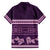 Purple Samoa Siapo Teuila Flowers Family Matching Long Sleeve Bodycon Dress and Hawaiian Shirt