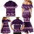 Purple Samoa Siapo Teuila Flowers Family Matching Mermaid Dress and Hawaiian Shirt