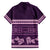 Purple Samoa Siapo Teuila Flowers Family Matching Short Sleeve Bodycon Dress and Hawaiian Shirt