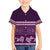 Purple Samoa Siapo Teuila Flowers Family Matching Short Sleeve Bodycon Dress and Hawaiian Shirt