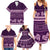 Purple Samoa Siapo Teuila Flowers Family Matching Summer Maxi Dress and Hawaiian Shirt