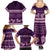 Purple Samoa Siapo Teuila Flowers Family Matching Summer Maxi Dress and Hawaiian Shirt