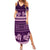 Purple Samoa Siapo Teuila Flowers Family Matching Summer Maxi Dress and Hawaiian Shirt