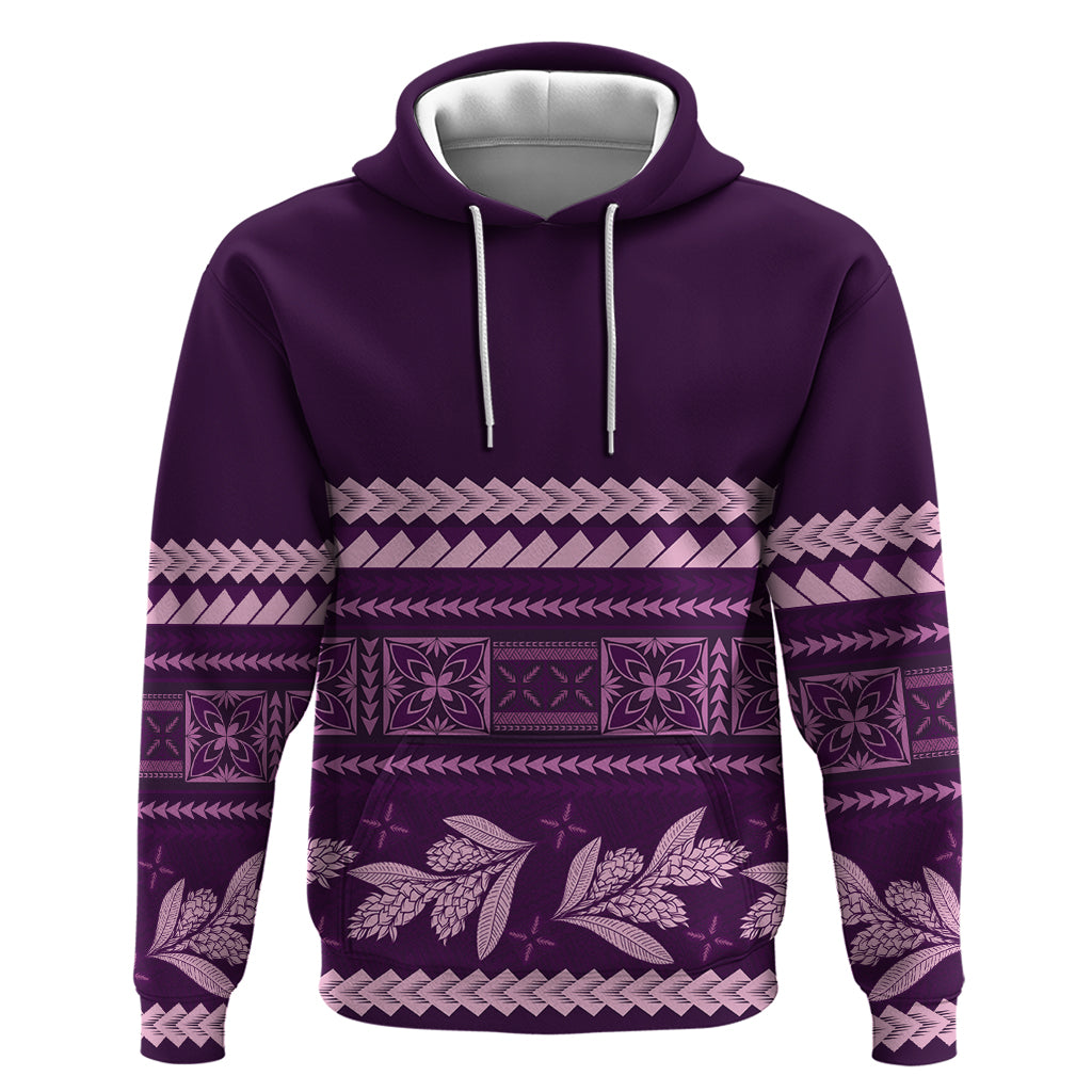 Purple Samoa Siapo Teuila Flowers Hoodie