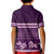 Purple Samoa Siapo Teuila Flowers Kid Polo Shirt