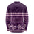 Purple Samoa Siapo Teuila Flowers Long Sleeve Shirt