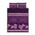 Purple Samoa Siapo Teuila Flowers Quilt Bed Set