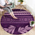 Purple Samoa Siapo Teuila Flowers Round Carpet