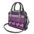 Purple Samoa Siapo Teuila Flowers Shoulder Handbag