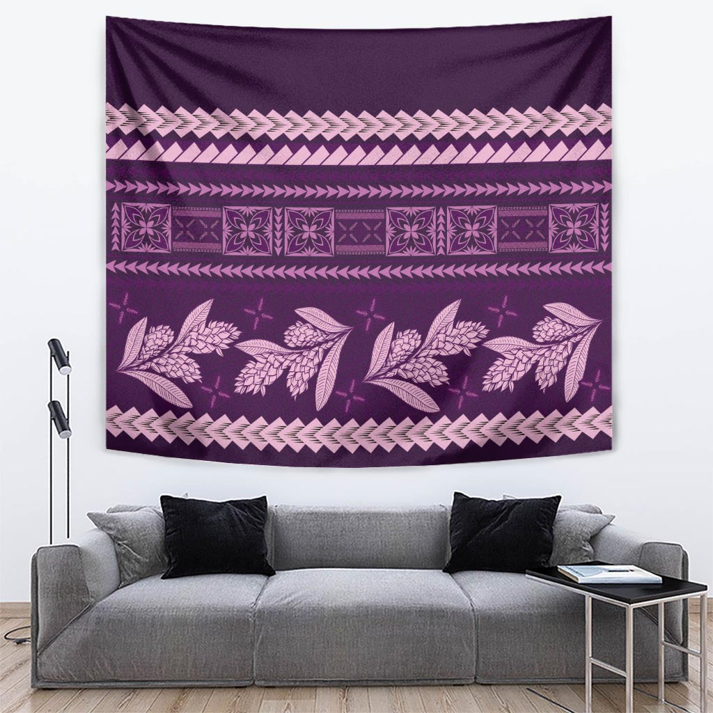 Purple Samoa Siapo Teuila Flowers Tapestry