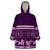 Purple Samoa Siapo Teuila Flowers Wearable Blanket Hoodie