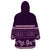 Purple Samoa Siapo Teuila Flowers Wearable Blanket Hoodie