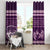 Purple Samoa Siapo Teuila Flowers Window Curtain