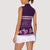 Purple Samoa Siapo Teuila Flowers Women Sleeveless Polo Shirt