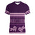 Purple Samoa Siapo Teuila Flowers Women V-Neck T-Shirt