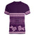 Purple Samoa Siapo Teuila Flowers Women V-Neck T-Shirt