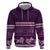 Purple Samoa Siapo Teuila Flowers Zip Hoodie