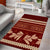 Red Samoa Siapo Teuila Flowers Area Rug