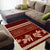 Red Samoa Siapo Teuila Flowers Area Rug