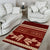 Red Samoa Siapo Teuila Flowers Area Rug